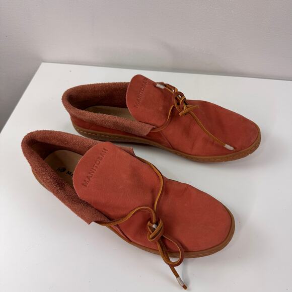 Manitobah Modern Moccasin Shoes Womens US 10 Brick Red Clay Leather Flat 41200D4 - Picture 6 of 7